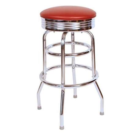 Richardson Seating Corp Richardson Seating Corp 1971WIN 1971- 30 in. Floridian Swivel Bar Stool; Wine - Chrome 1971WIN